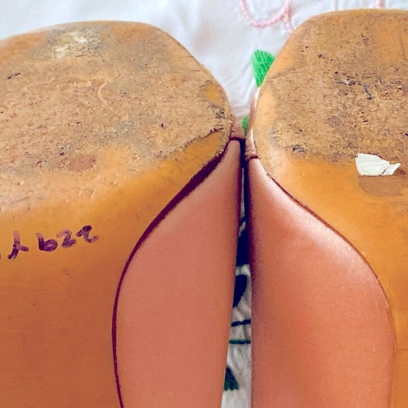 Pink Silk Stuart Weitzman Open Toe Slingback Heels - Picture 16 of 16